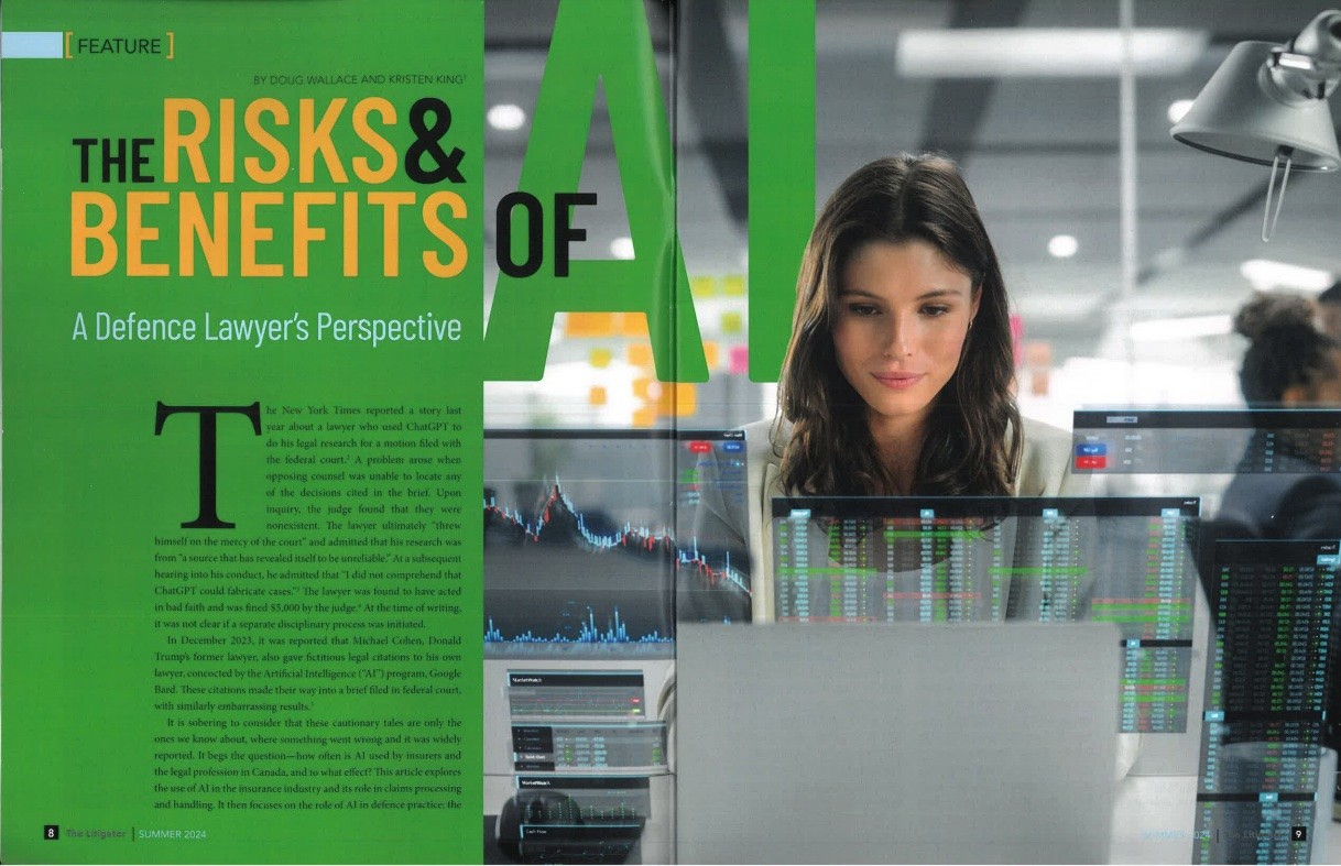 The Risks & Benefits of AI: A Defence Lawyer’s Perspective