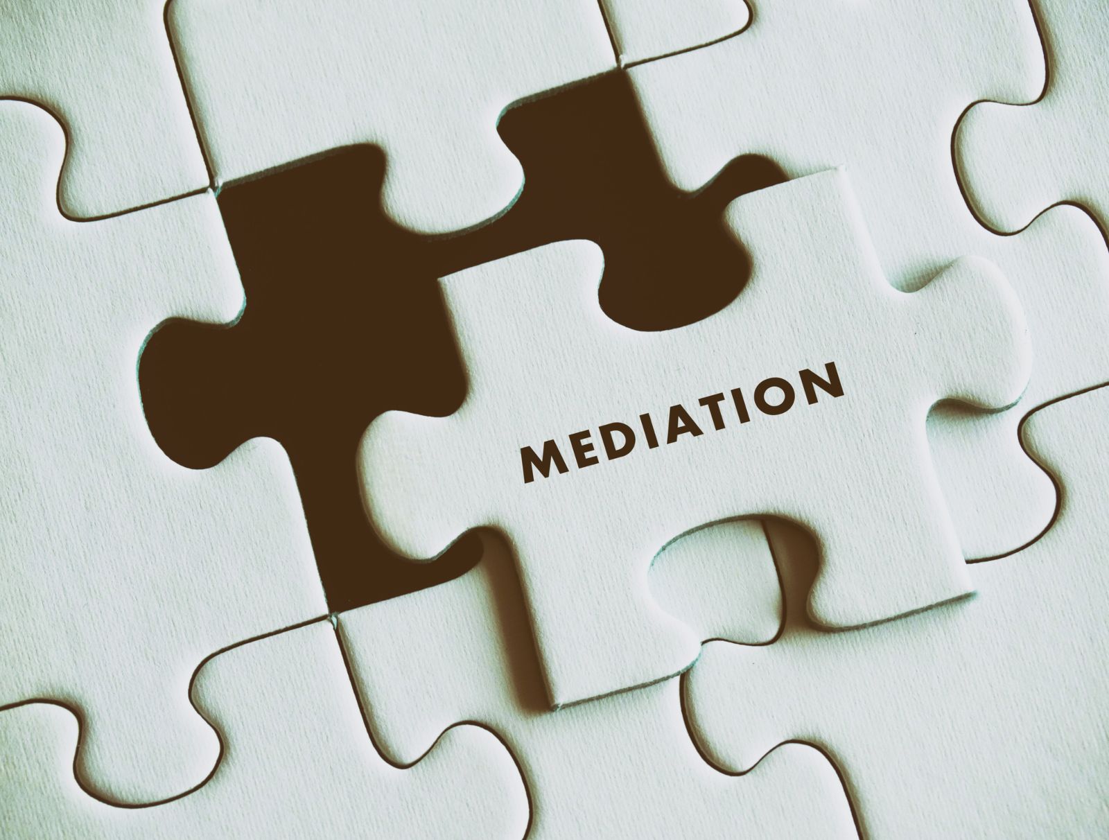 Mediation written on missing puzzle piece.